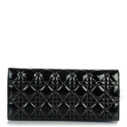 Christian Dior Patent Cannage Lady Dior Convertible Clutch Black 1 of 6