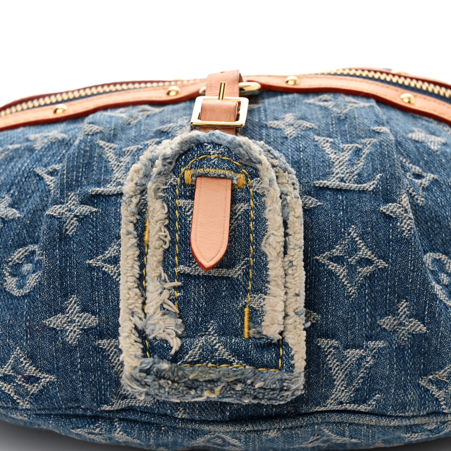 Monogram Denim High Rise Bumbag Blue