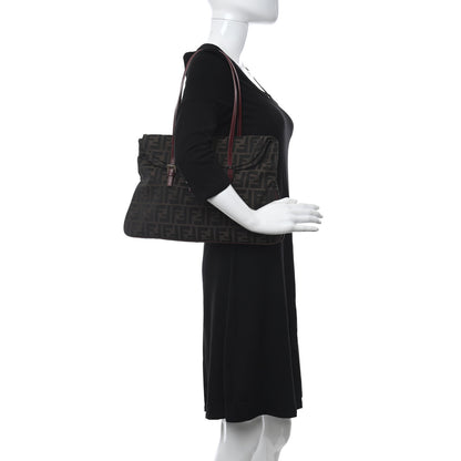 Fendi Zucca Shoulder Bag Tobacco Red 2 of 9