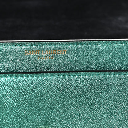 Saint Laurent Metallic Calfskin Small Monogram Sunset Chlorophille 5 of 9