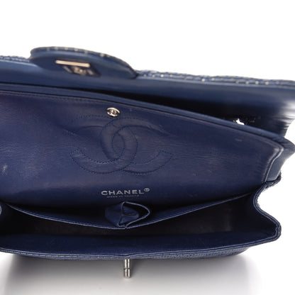 Chanel Lambskin Perforated Medium Double Flap Blue 5 of 9