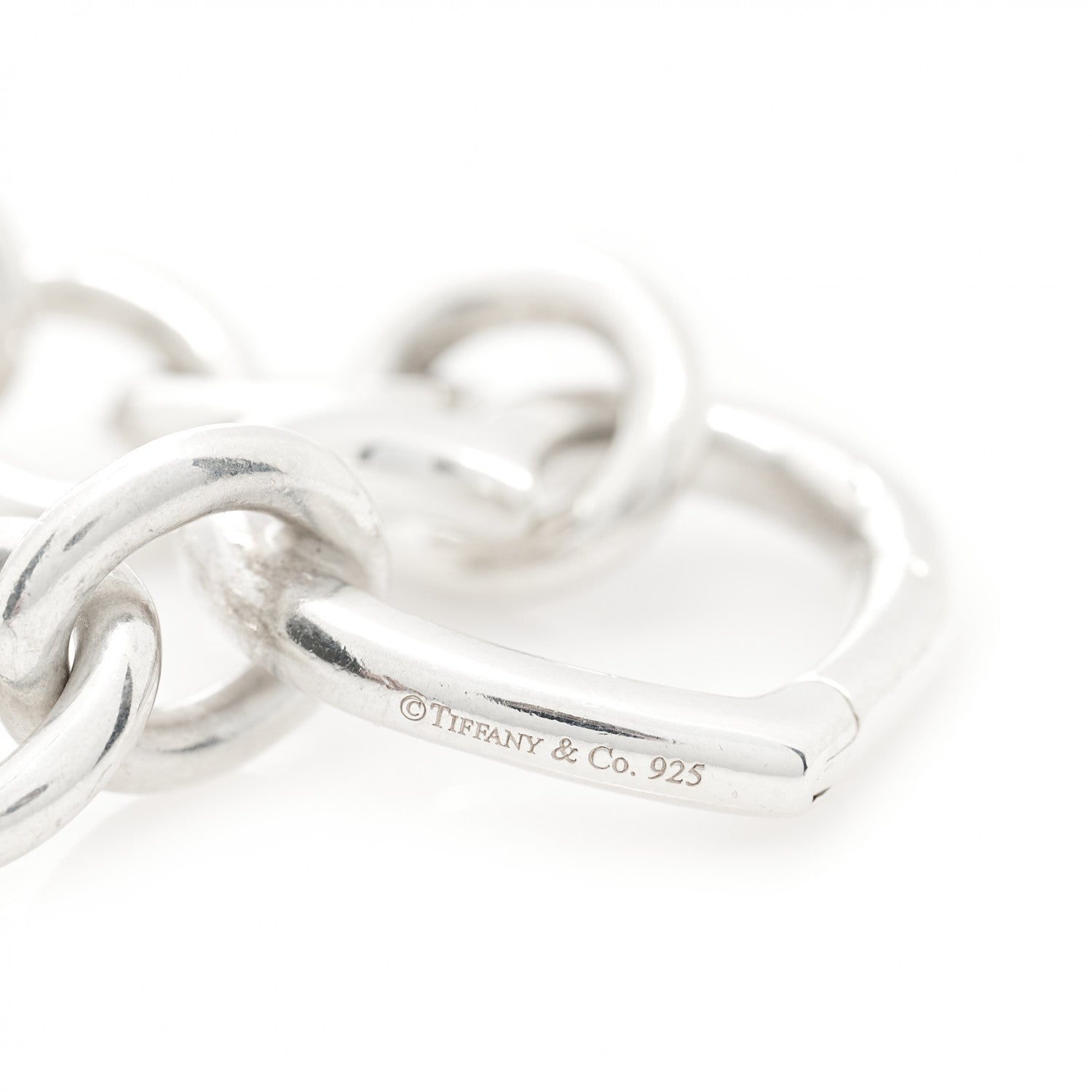 Tiffany Sterling Silver Open Heart Clasp Bracelet 3 of 4