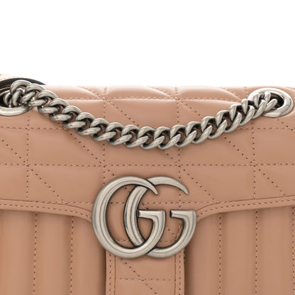 Gucci Calfskin Matelasse Aria Mini GG Marmont Shoulder Bag Camelia 8 of 11