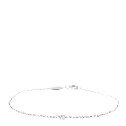 Tiffany Sterling Silver Diamond .03ct Elsa Peretti Diamonds by the Yard Bracelet 1 of 4