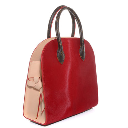 Louis Vuitton Monogram Calf Hair Spikes Iconoclasts Christian Louboutin Tote Red 3 of 8
