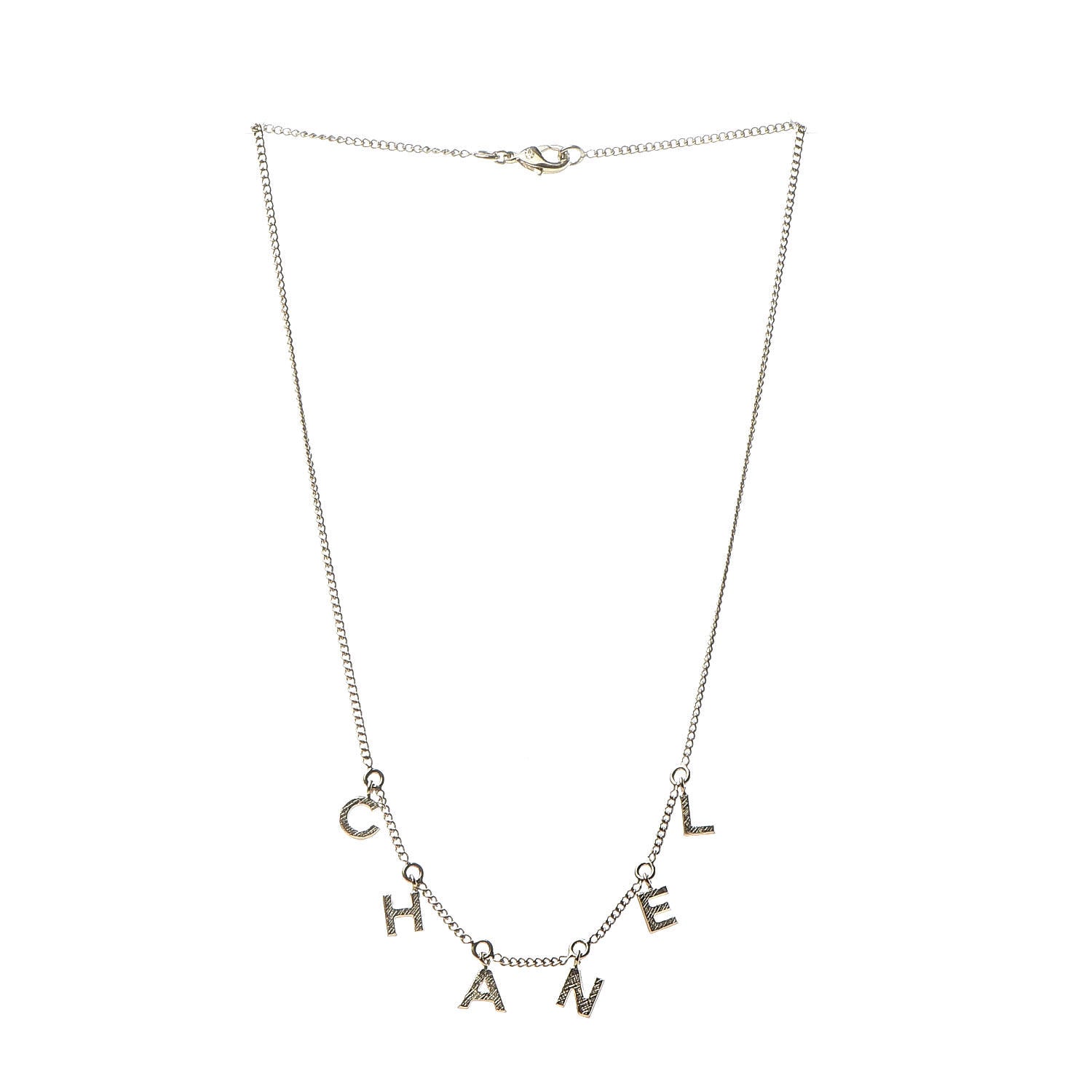 Chanel Logo Necklace Gold 3 of 4
