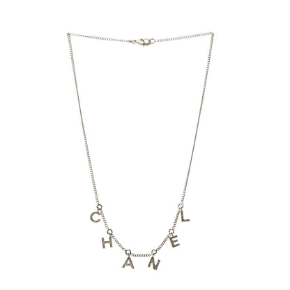 Chanel Logo Necklace Gold 3 of 4