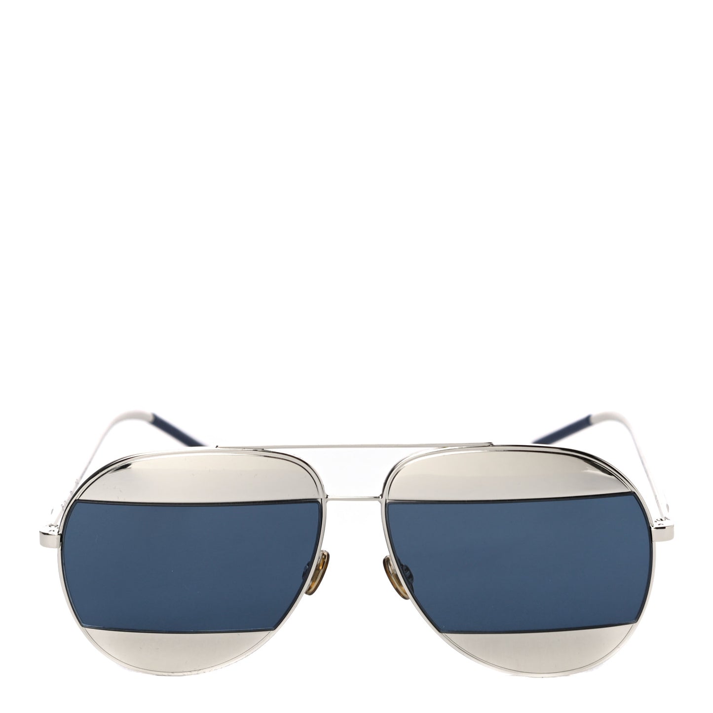 Metal Split 1 Aviator Sunglasses Blue Grey