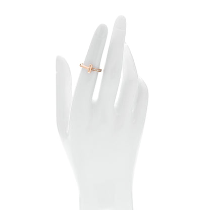 Tiffany 18K Rose Gold Diamond 2.5mm T T1 Ring 52 6 2 of 5