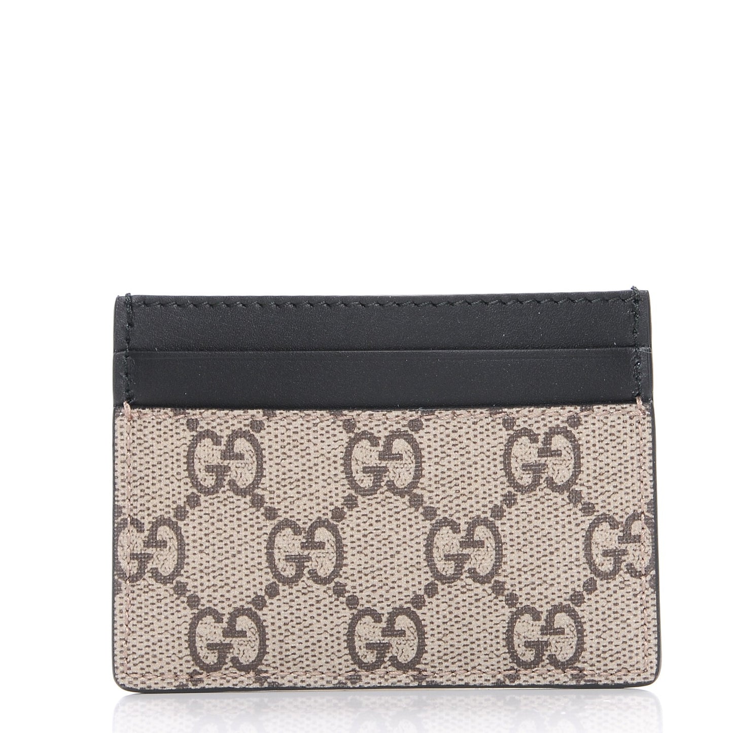 GG Supreme Monogram Bee Print Card Holder Black