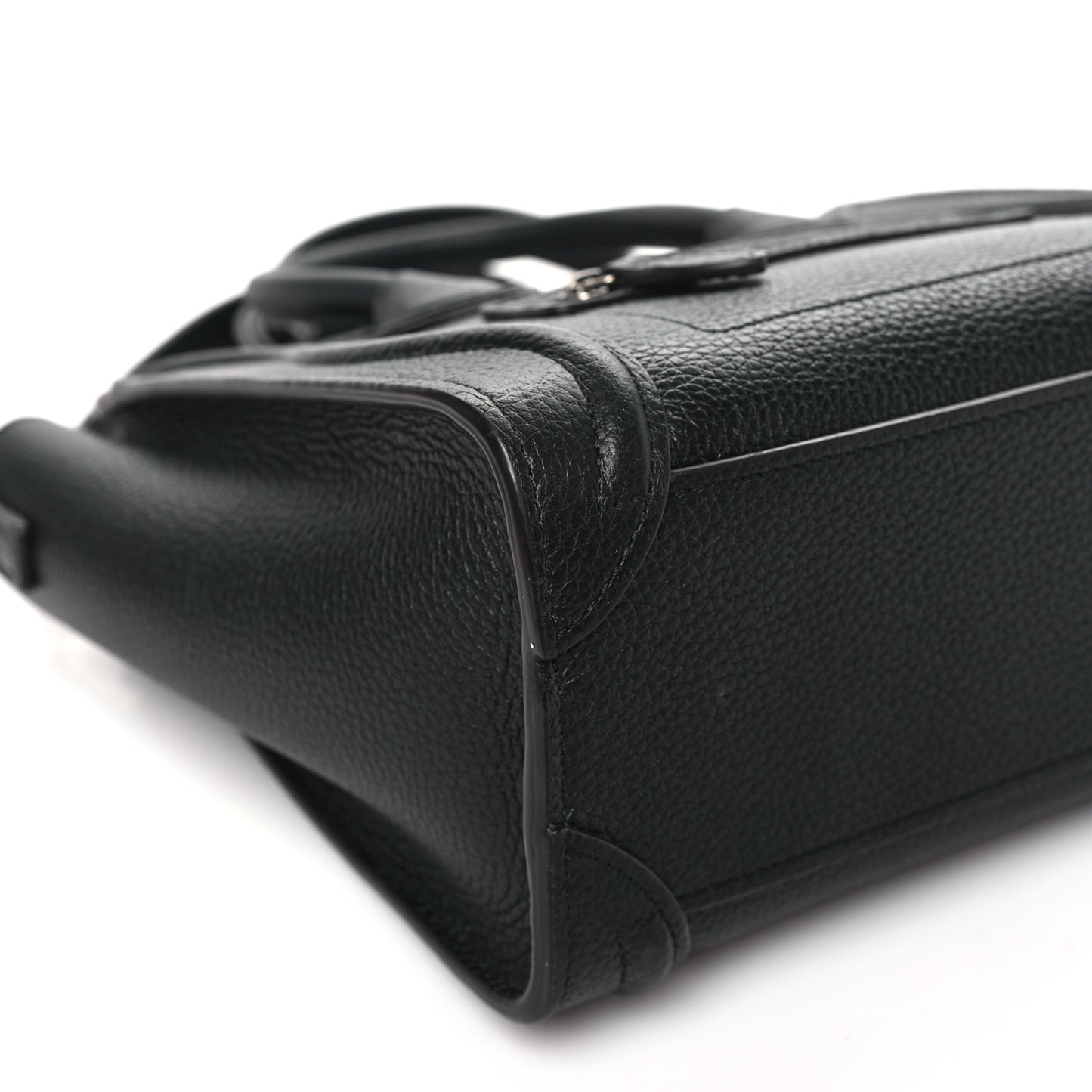 Drummed Calfskin Nano Luggage Black