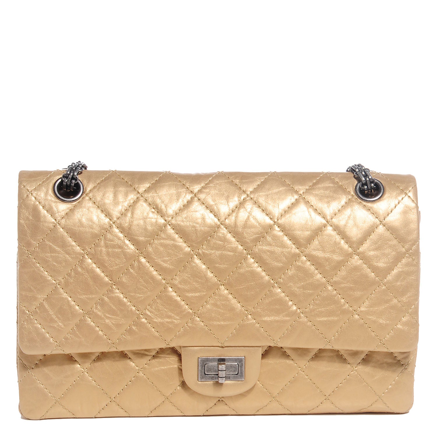 Chanel Aged Calfskin 2.55 Reissue 226 Flap Light Gold 1 of 7