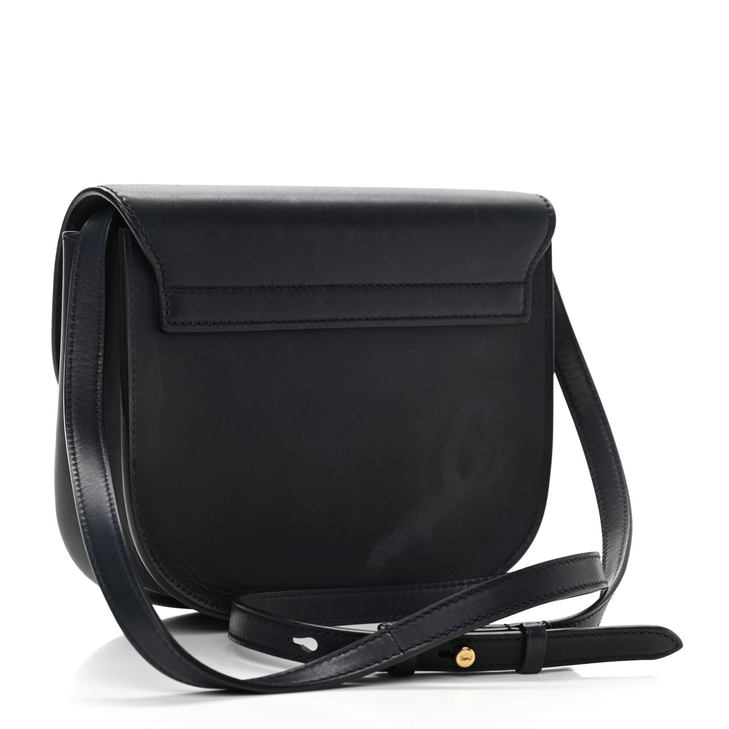 Smooth Calfskin Monogram Medium Kaia Satchel Deep Marine