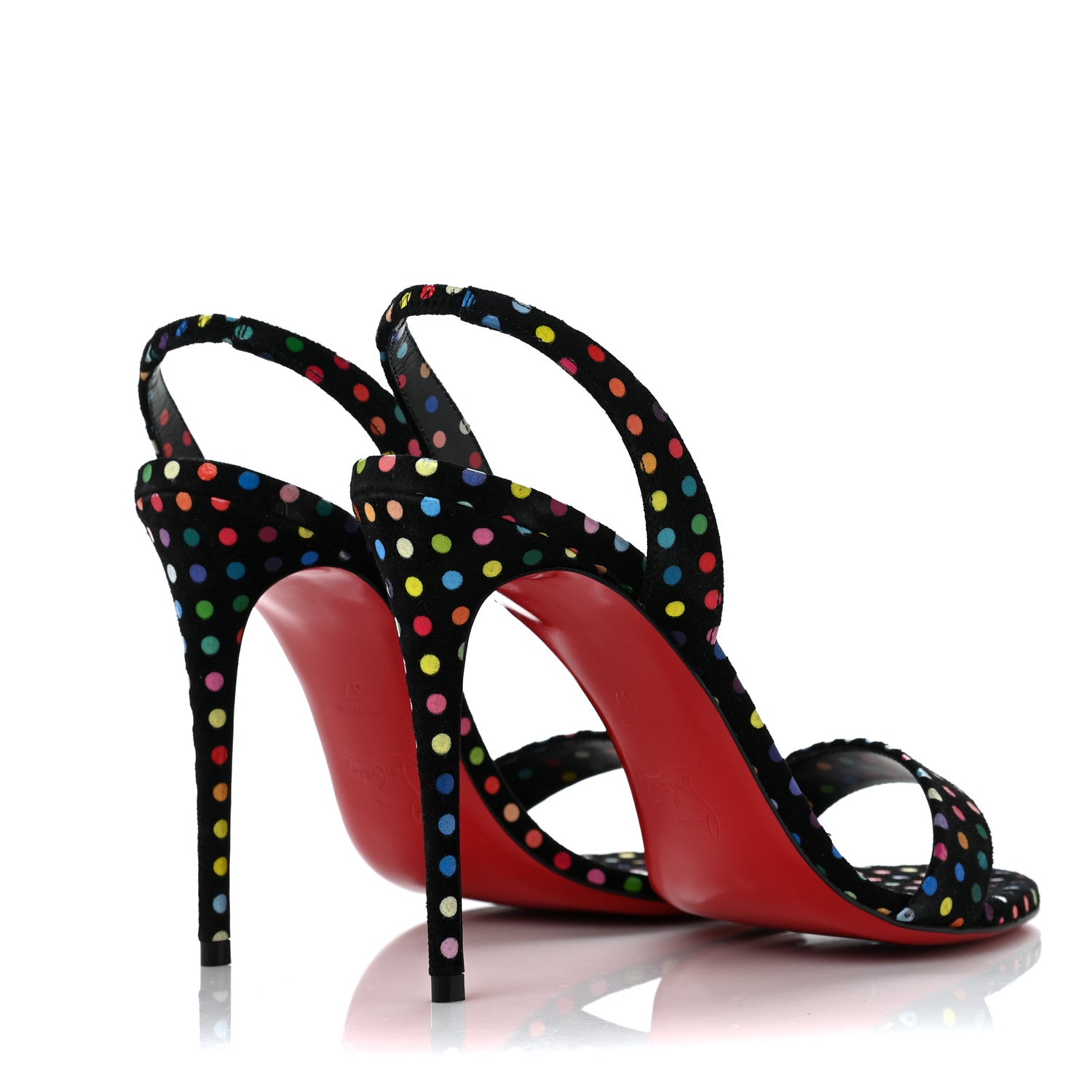 Christian Louboutin Suede O Marylin Sandals Heels 37 Black Multicolor 4 of 7