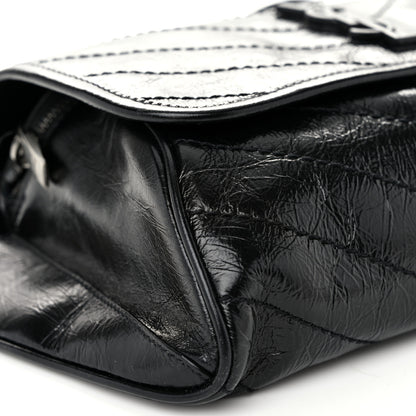 Saint Laurent Crinkled Calfskin Matelasse Monogram Niki Body Bag Black 9 of 11