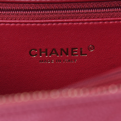 Chanel Caviar Quilted Medium CC Filigree Vanity Case Burgundy 6 of 10