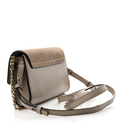 Chloe Suede Calfskin Mini Faye Shoulder Bag Motty Grey 3 of 12