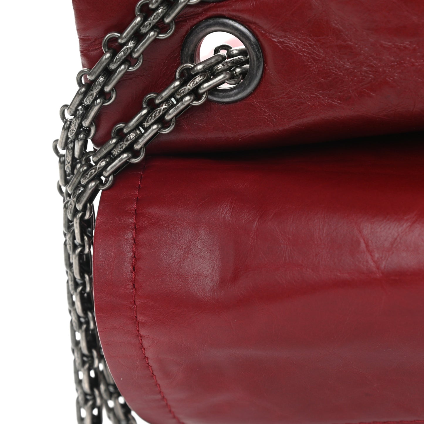 Aged Calfskin Quilted 2.55 Reissue 226 Flap Red