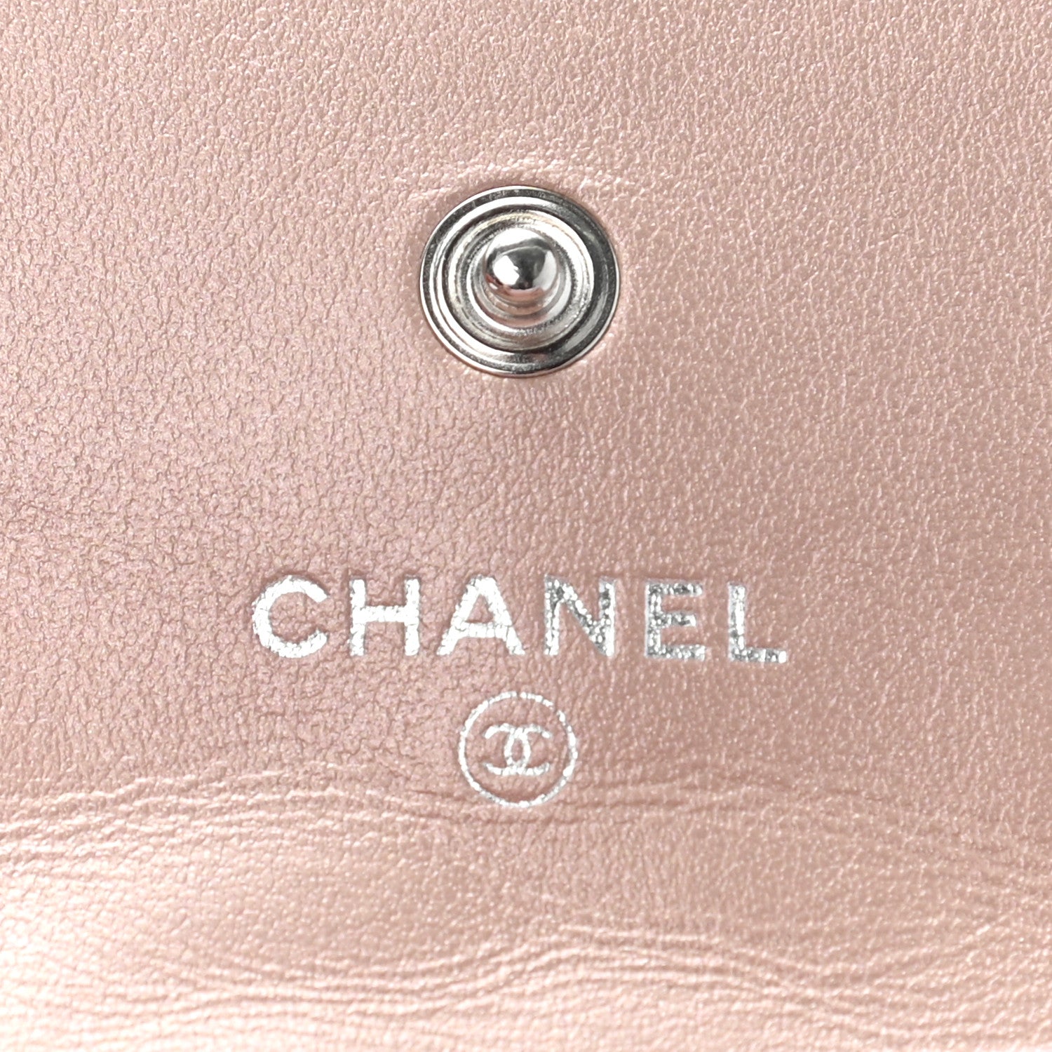 Chanel Goatskin Camellia Embossed Card Holder Wallet Light Pink 6 of 9