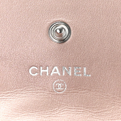 Chanel Goatskin Camellia Embossed Card Holder Wallet Light Pink 6 of 9
