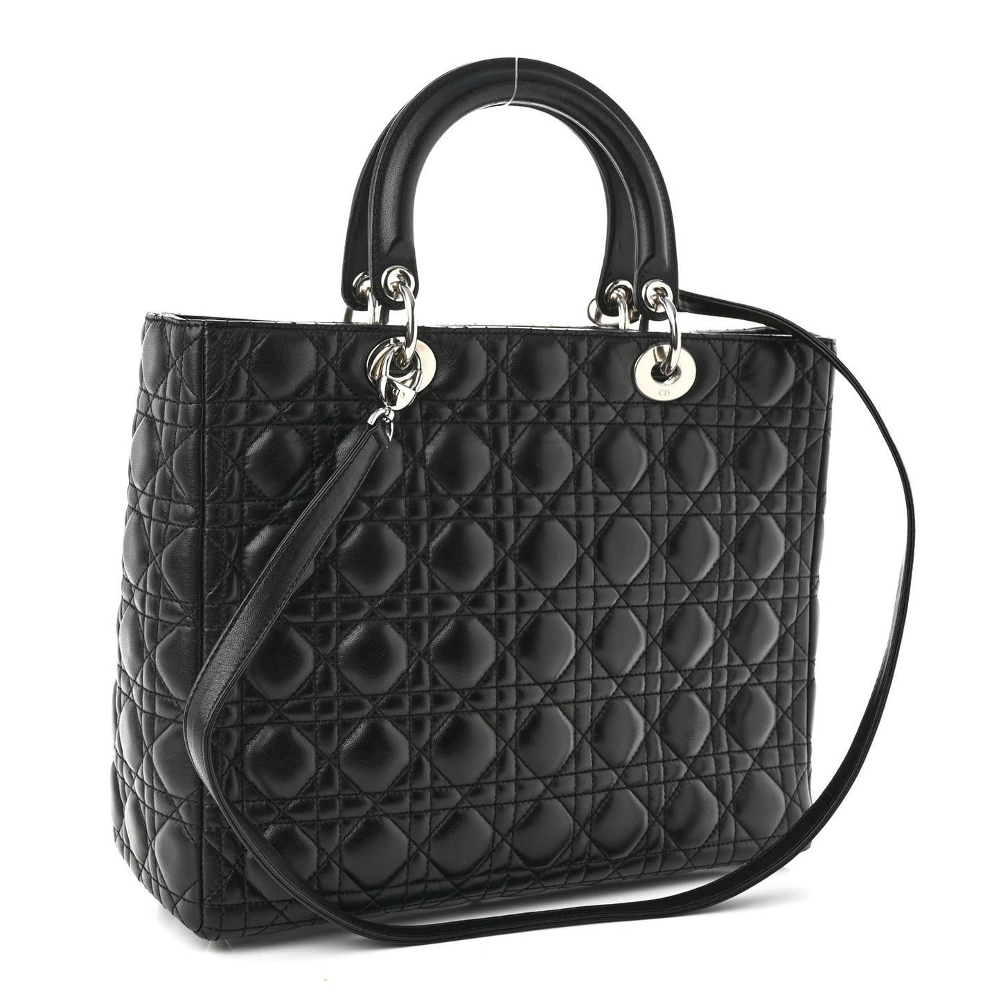 Lambskin Cannage Large Lady Dior Black