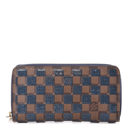 Louis Vuitton Damier Paillettes Zippy Wallet Blue 1 of 13