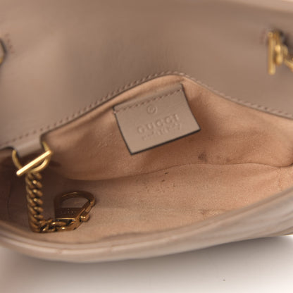 Gucci Calfskin Matelasse Super Mini GG Marmont Shoulder Bag Porcelain Rose 5 of 13