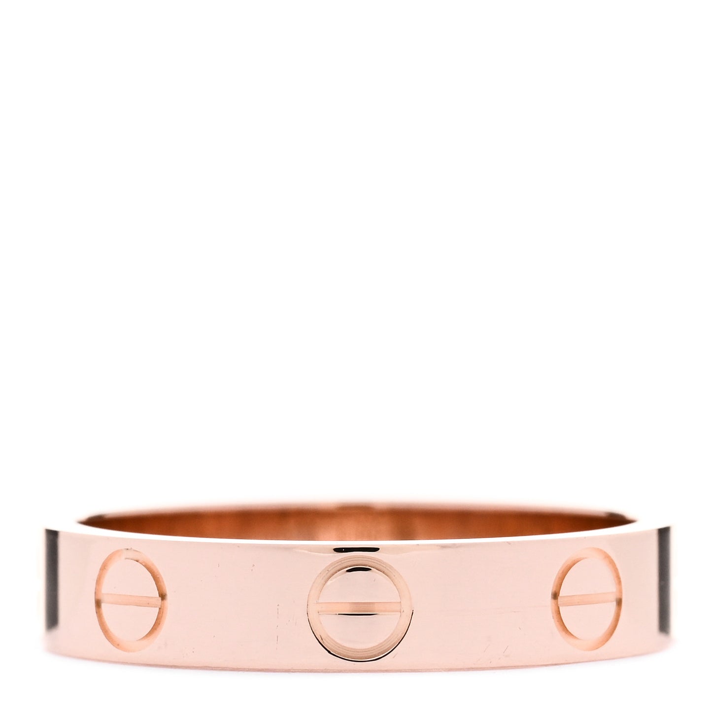 18K Pink Gold 3.5mm LOVE Wedding Band Ring 50 5.25