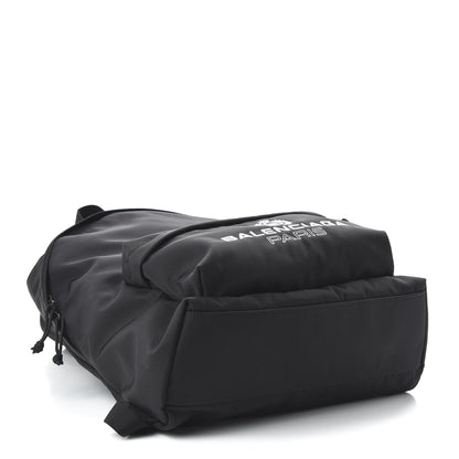 Balenciaga Nylon Crest Logo Explorer Backpack Black 3 of 8