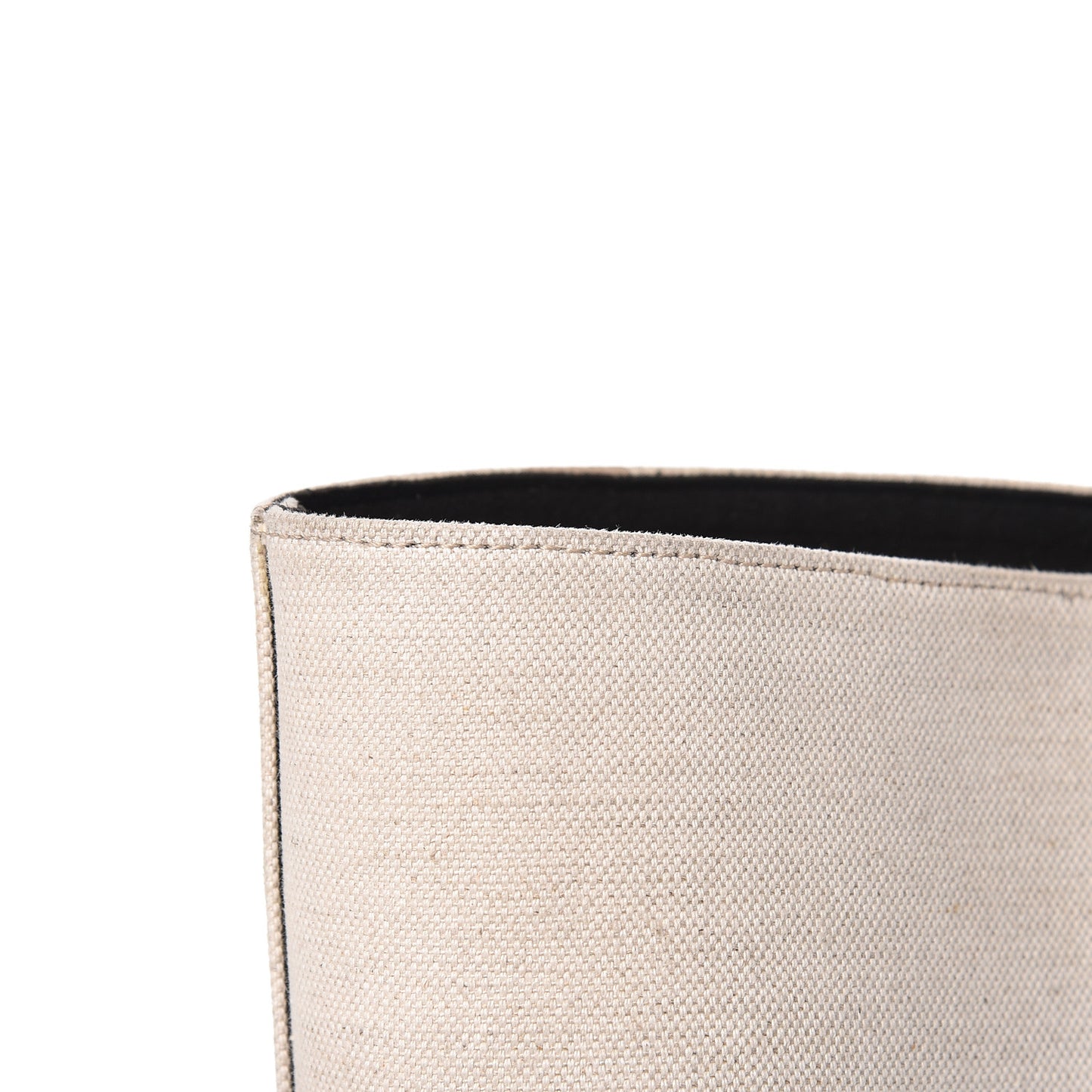 Canvas Calfskin T Tote Beige