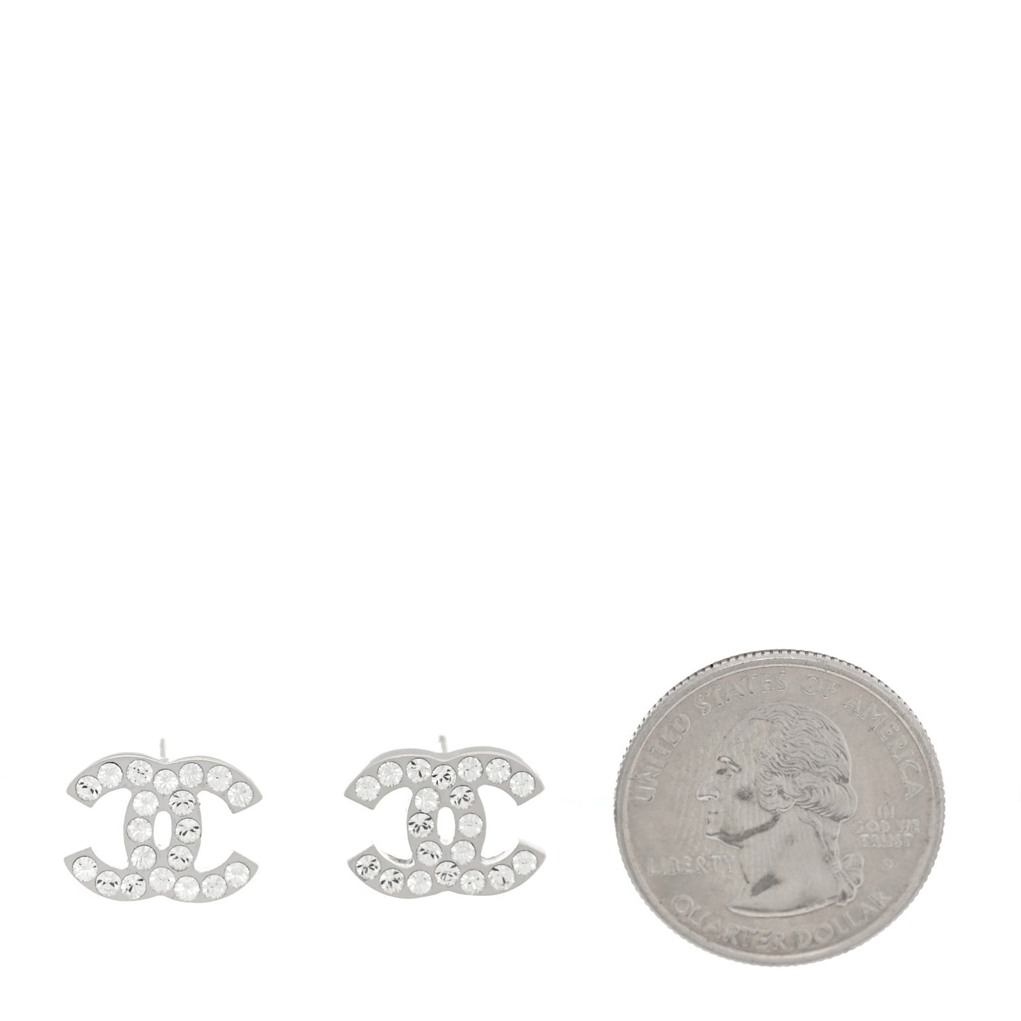Crystal Mini Timeless CC Earrings Silver
