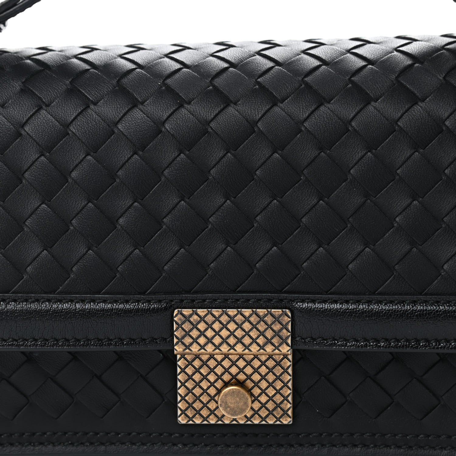 Bottega Veneta Nappa Intrecciato Top Handle Bag Black 9 of 9