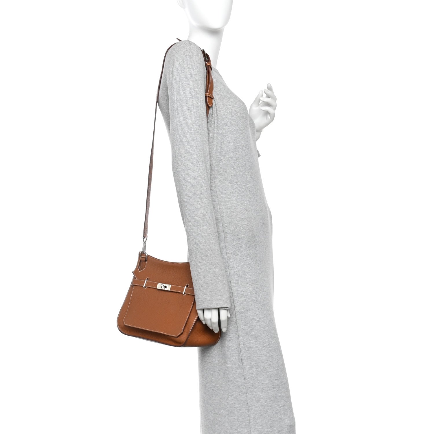 Hermes Taurillon Clemence Jypsiere 28 Gold 2 of 10