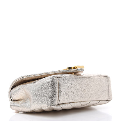 Saint Laurent Metallic Nappa Matelasse Chevron Classic Monogram Baby Chain Bag Gold 4 of 12