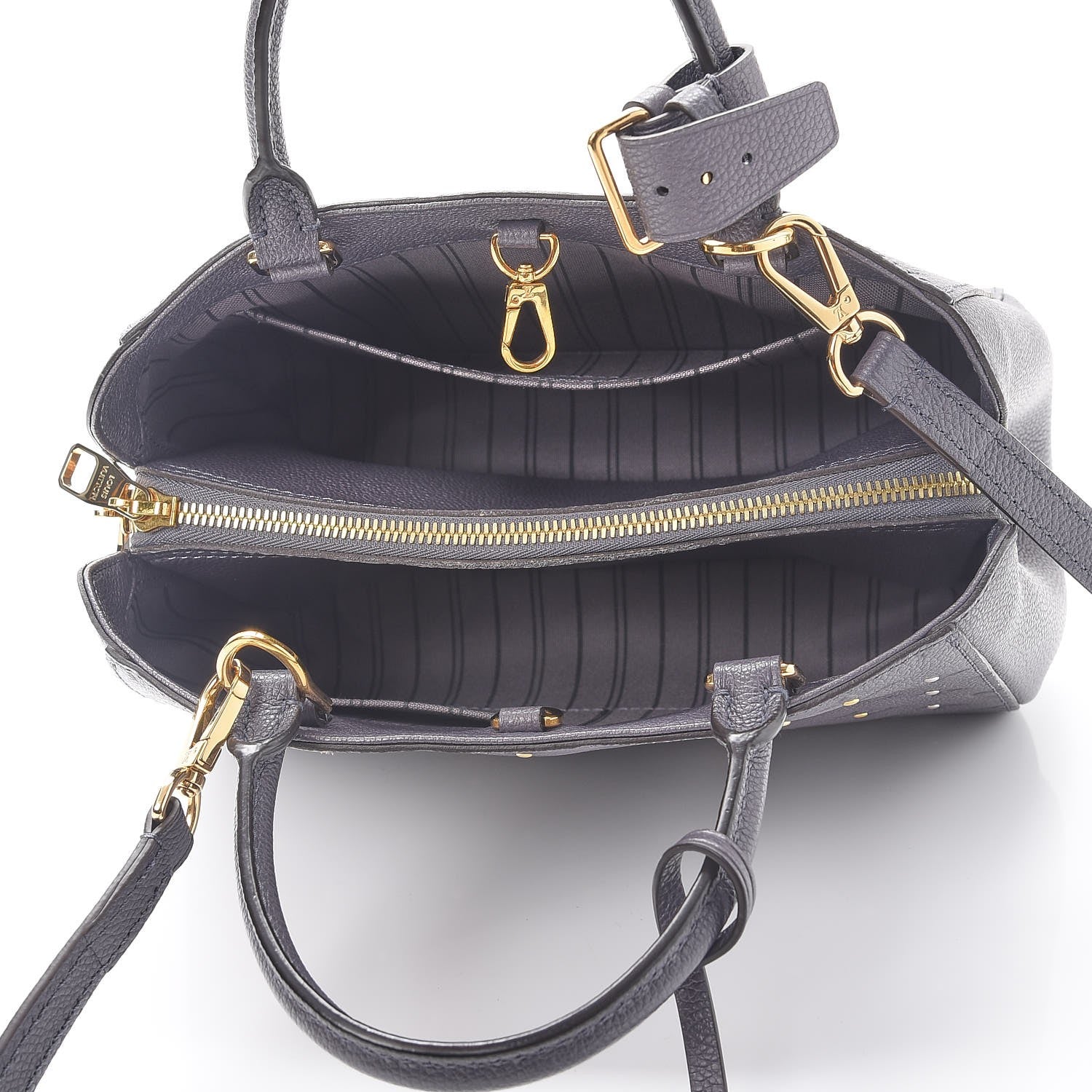 Louis Vuitton Empreinte Studded Montaigne BB Gris Silver 6 of 9