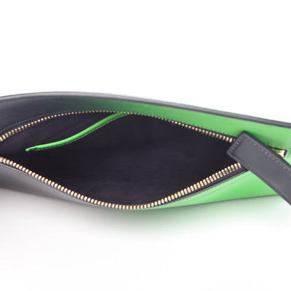 Lanvin Calfskin Krista Kim Reglisse Clutch Green Black 5 of 15