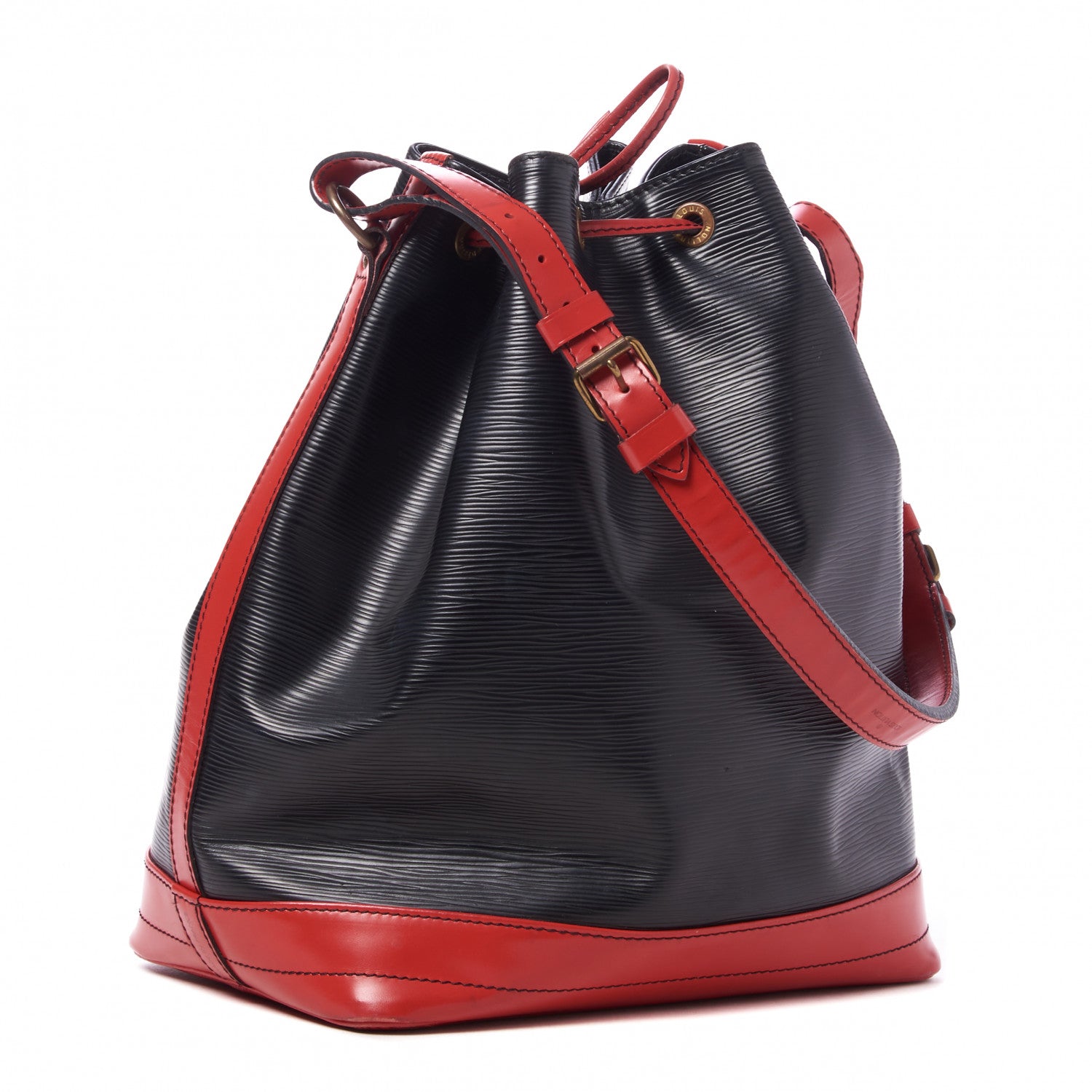 Louis Vuitton Epi Bi-Color Noe Castillan Red Black 2 of 10