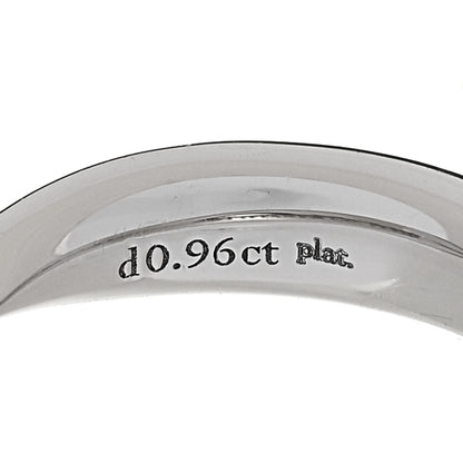 Tiffany Platinum Diamond 4.3mm Harmony Band Ring 49 4.75 5 of 6