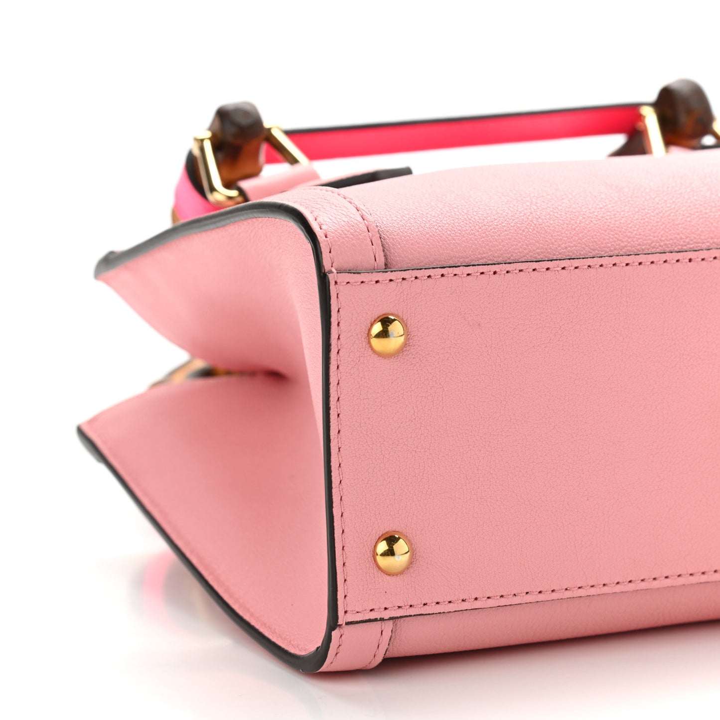 Wonka Grain Calfskin Mini Diana Tote Bag Wild Rose Fuxia Fluo