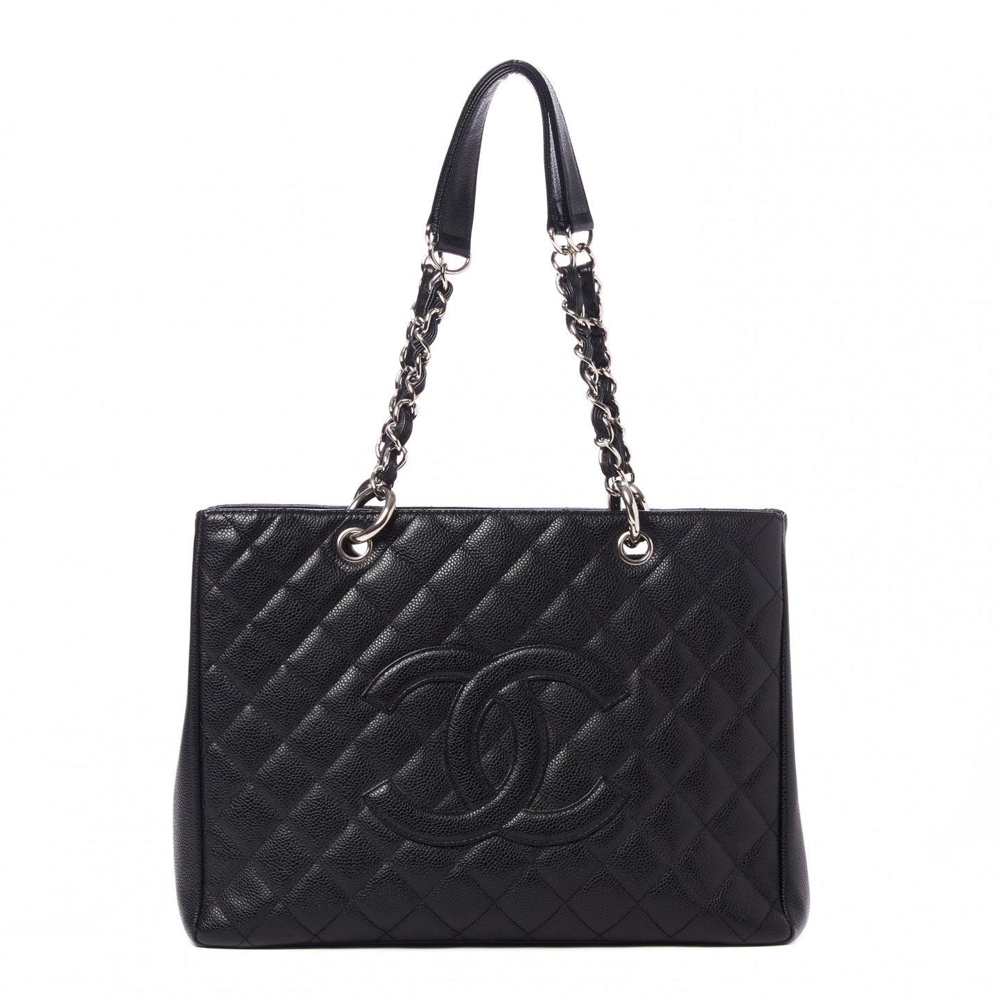 Caviar Quilted Grand Shopping Tote GST Black