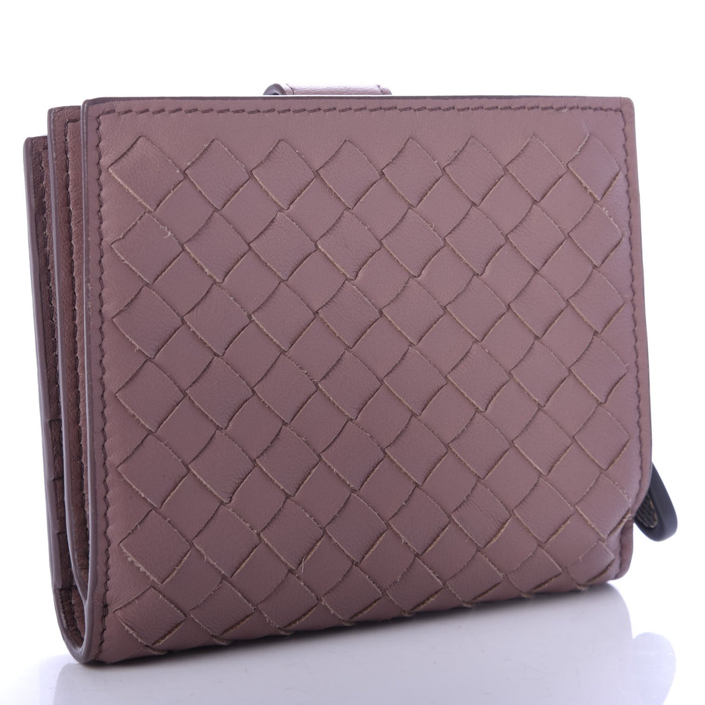 Nappa Intrecciato French Compact Wallet Violet