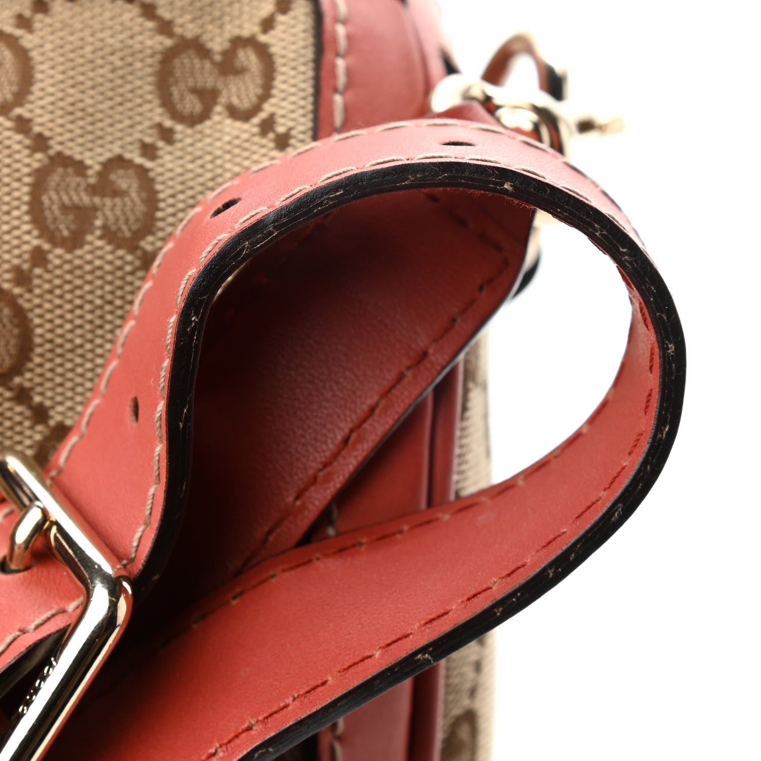 Gucci Monogram Vintage Web Medium Boston Pink 14 of 16
