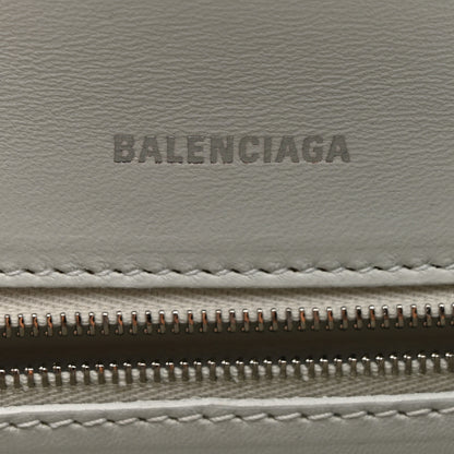 Balenciaga Shiny Box Calfskin Tonal B Small Hourglass Top Handle Bag White 6 of 10