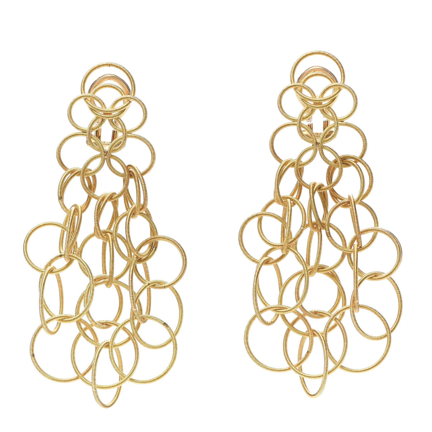 Buccellati 18K Yellow Gold Hawaii Drop Earrings 1 of 4