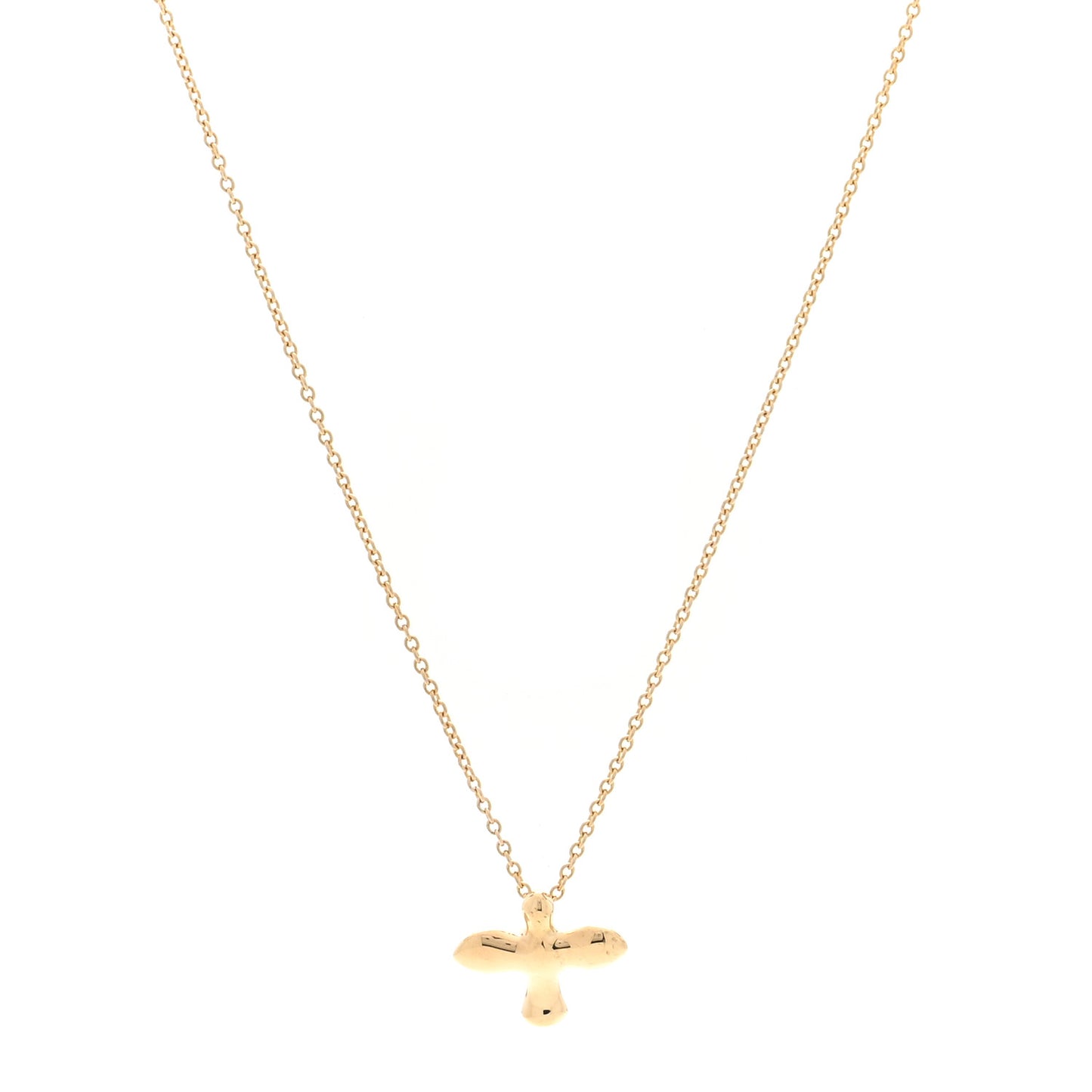 18K Yellow Gold Dove Pendant Necklace