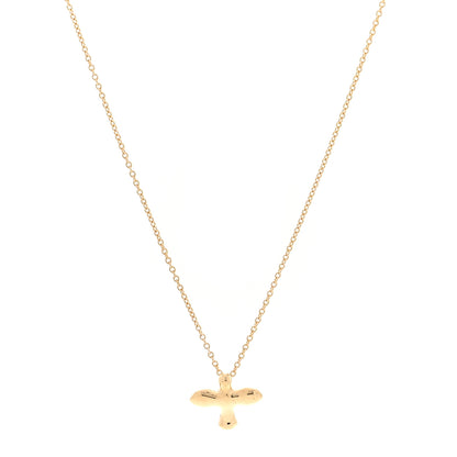 Tiffany 18K Yellow Gold Dove Pendant Necklace 1 of 5
