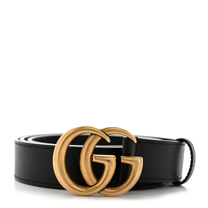 Gucci Calfskin Double G 30mm Belt 95 38 Black 1 of 6