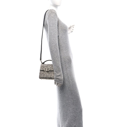 Valentino Garavani Crystal Embroidered Mini Vsling Top Handle Bag Silver 2 of 11