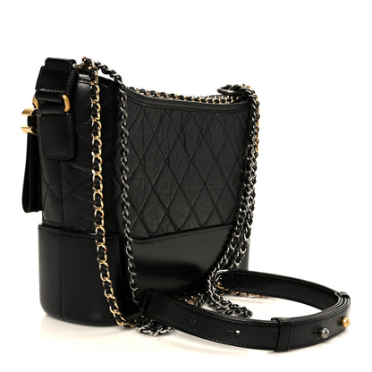 Chanel Aged Calfskin Quilted New Medium Gabrielle Hobo Black 3 of 10