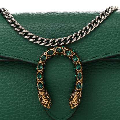 Gucci Dollar Calfskin Crystal Super Mini Dionysus Shoulder Bag Emerald 7 of 9